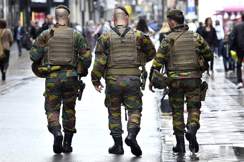 Er liepen militairen rond in Brussel